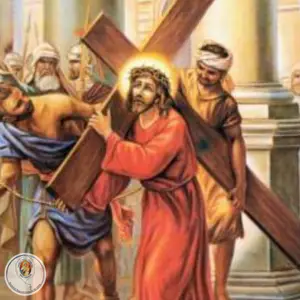 Contemplamos Nosso Senhor Carregando Penosamente a Cruz até o Alto do Calvário