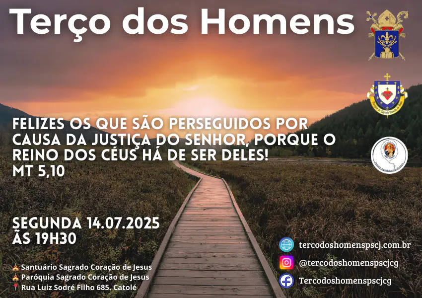 Homens rezando, simbolizando os perseguidos por causa da justiça do Senhor