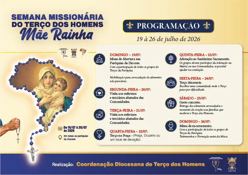 Semana Missionária do Terço dos Homens Mãe Rainha